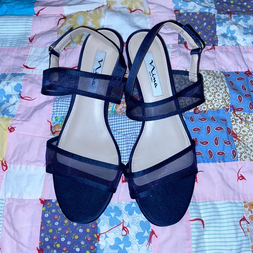 Mesh Opened Toe Heels